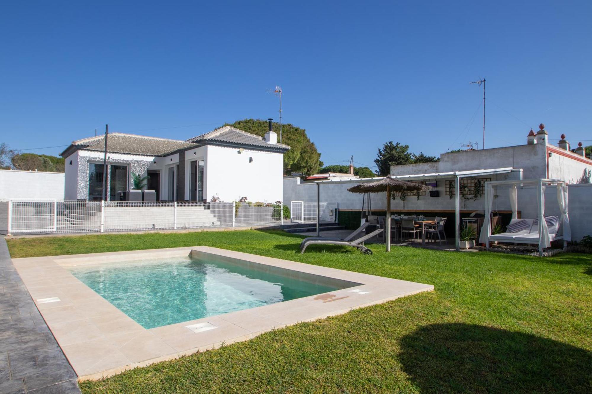 EL ENCANTO II PISCINA PRIVADA WIFI BARBACOA PARKING AIRE Ac Chiclana de la Frontera Exterior foto